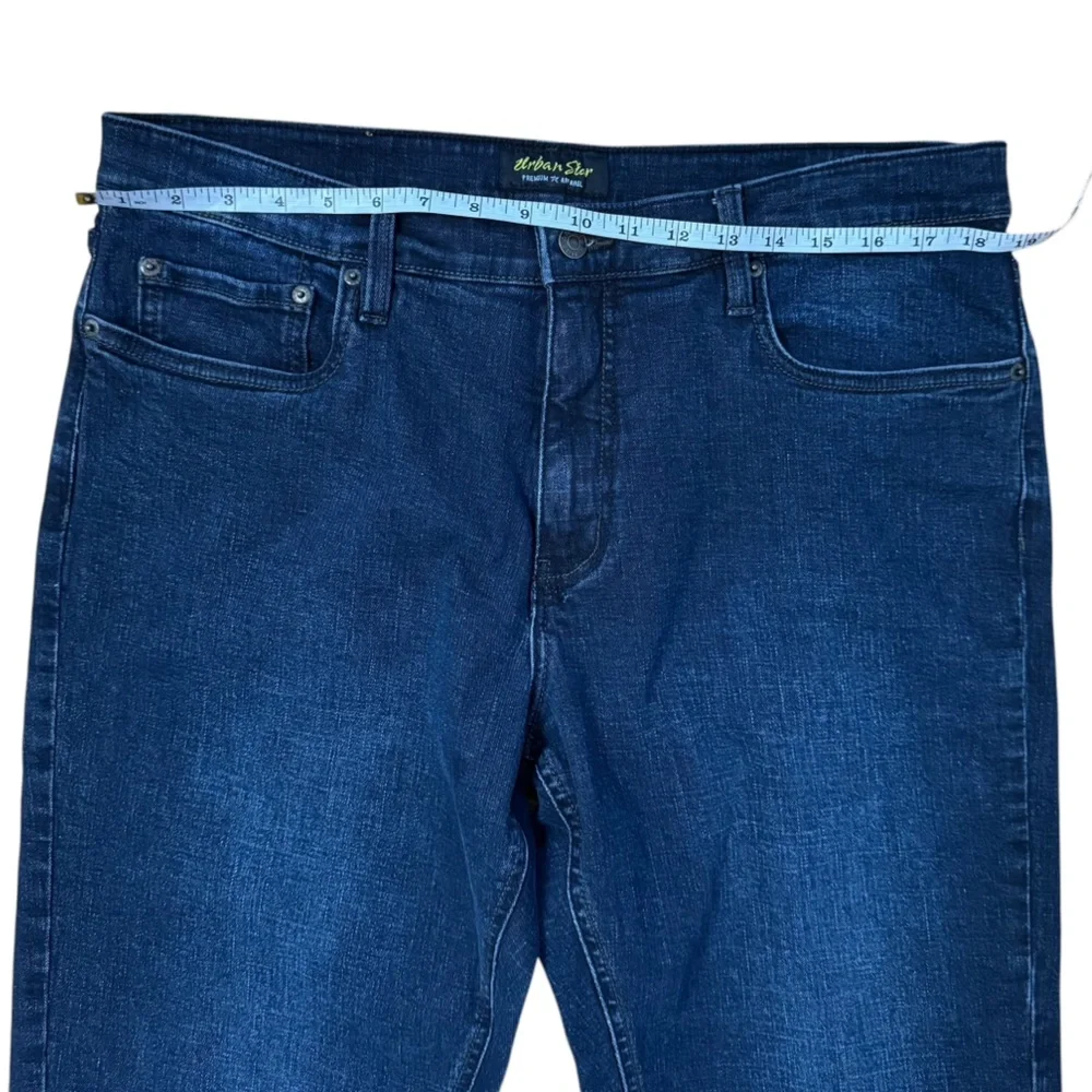 Men's Urban‎ Star Relaxed Straight Leg Denim Jeans Dark Wash 36 x 36